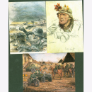 Postkarten farbige Reproduktionen Wehrmacht Set...