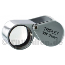 Metall-Pr&auml;zisionslupe Durchmesser 30x21mm Juwelier...