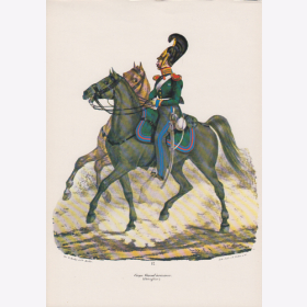 Uniformtafel Gr.1/Nr.324: PREUSSEN, 1830, Garde-Armee-Gendarmerie-Kommando (Unteroffizier im Wachtmeisterrang)