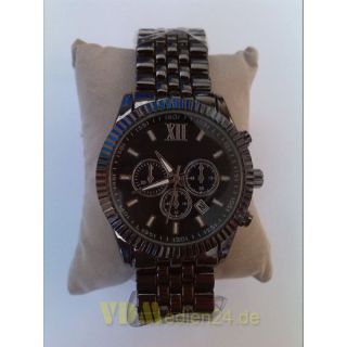 Herren Armbanduhr Retro - Chrono-Style Schwarz