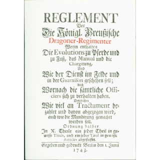 Reglement Dragoner Königlich Preußische Band 37 + 38