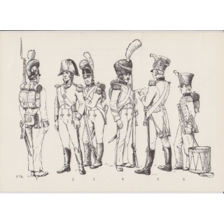 Uniformtafel Gr.1/Nr.5: RUSSLAND: Jäger zu Fuß 1809-1817,...