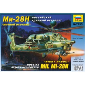 MI 28-N Attack Helicopter, Zvezda 7255, M 1:72
