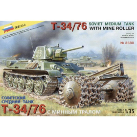 T-34/76 mit Minenr&auml;umger&auml;t, Zvezda 3580, M 1:35