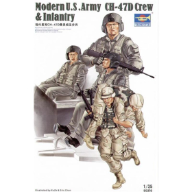 Modern U.S. Army CH-47D Crew &amp; Infantry, Trumpeter 00415, M 1:35
