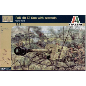PAK 40 AT Gun with servants, Italeri 6879, M 1:32