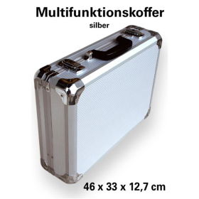 Multifunktionskoffer / Waffenkoffer &quot;Exklusiv&quot; Kleine Ausf&uuml;hrung SILBER