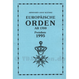 Europ&auml;ische Orden ab 1700 - Preisliste 1995 - Arnhard Graf Klenau