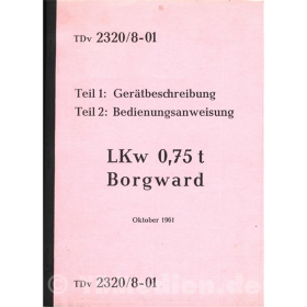 LKw 0,75 t Borgward - Gerätbeschreibung und Bedienungsanweisung