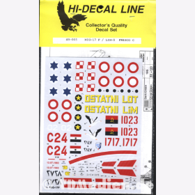 Hi-Decal Line 48-005, MIG-17 F / LIM-5 Fresco C 1:48 Modellbau Abziehbild