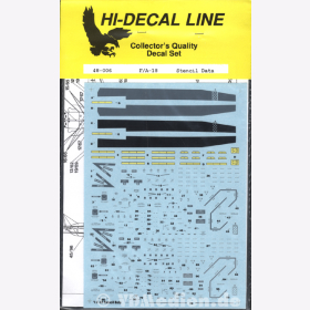 Hi-Decal Line 48-006, F/A-18 Stencil Data 1:48 Modellbau Abziehbild