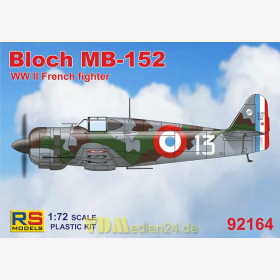 Bloch MB-152 WW II French Fighter, RS Models, 1:72, (92164)