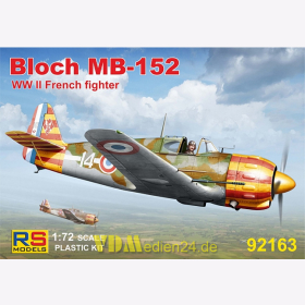 Bloch MB-152 WW II French Fighter, RS Models, 1:72, (92163)