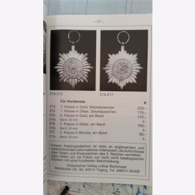 Bichlmaier / Hartung Auszeichnungen des 3. Reiches Spezialkatalog 2015/2016 