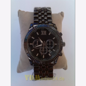 Herren Armbanduhr Retro - Chrono-Style Schwarz