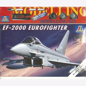 EF-2000 Eurofighter - Italeri 042, M 1:72 inkl. Farben, Pinsel, Kleber, Decals UK, BRD, IT, ESP
