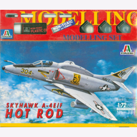 Skyhawk A-4E/F Hot Rod - Italeri 181, M 1:72 inkl. Farben, Pinsel, Kleber