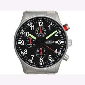 Fliegeruhr N37S 40mm Edelstahlgehäuse, matt