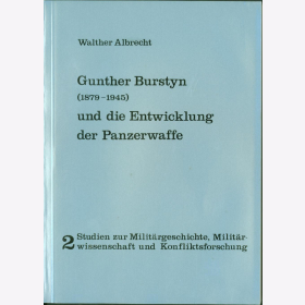 Albrecht Gunther Burstyn (1879-1945) Entwicklung der Panzerwaffe 