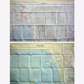 Fliegerkarte Silk Map von Arakan und Irrawaddy (Burma) 1:1.000.000  
