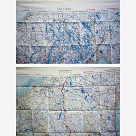 Fliegerkarte Silk Map von Helsinki (Finnland) und Trondheim (Norwegen) 1:1.000.000  
