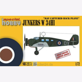 Junkers W 34HI &quot;RAF captured Back Plane&quot;, Special Hobby 72271 1:72