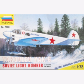 Yakovlev Yak-6 Soviet Light Bomber, Zvezda 7220, M 1:72 Modelling WW 2 Red Army