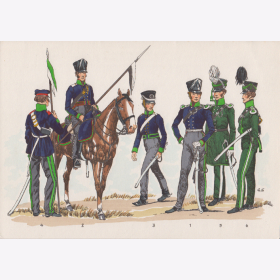 Uniformtafel Gr.1/Nr.31: PREUSSEN, 1813 - 1815, 1. Westf&auml;lisches Landwehrkavallerie-Regiment