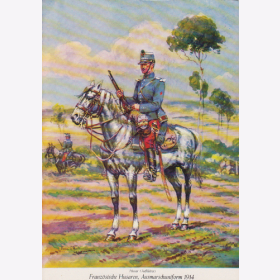 Uniformtafel Gr.1/Nr.59: FRANKREICH, 1914, Hussards