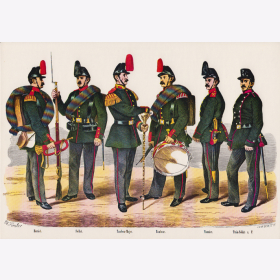 Uniformtafel Gr.1/Nr.90: FRANKREICH, 1866-1867, Hamburgische Kontingent