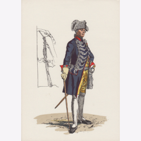Uniformtafel Gr.1/Nr.125: PREUSSEN, 1753 - 1786, Armee Friedrichs des Gro&szlig;en - Infanterie-Regiment No.15, Offizier vom 1. Bataillon