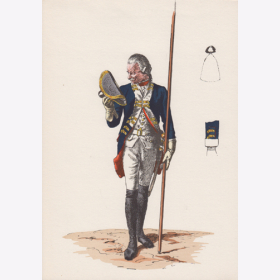 Uniformtafel Gr.1/Nr.132: PREUSSEN, 1753 - 1786, Armee Friedrichs des Gro&szlig;en - Infanterie-Regiment No.17, Unteroffizier