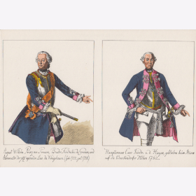 Uniformtafel Gr.1/Nr.137: PREUSSEN, 1750 - 1760, Armee Friedrichs des Gro&szlig;en - Offizier-Portraits
