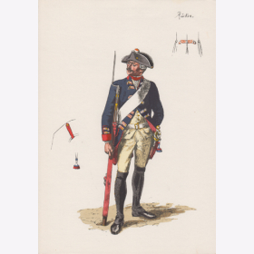Uniformtafel Gr.1/Nr.138: PREUSSEN, 1753 - 1786, Armee Friedrichs des Gro&szlig;en