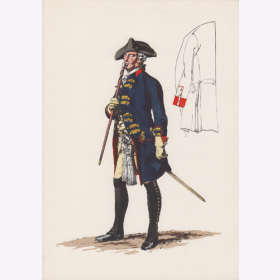 Uniformtafel Gr.1/Nr.140: PREUSSEN, 1753 - 1786, Armee Friedrichs des Gro&szlig;en - Infanterie-Regiment No.21, Offizier