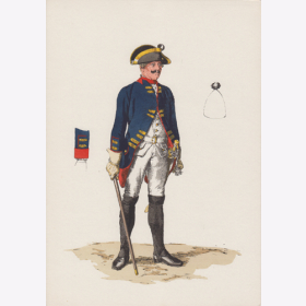 Uniformtafel Gr.1/Nr.148: PREUSSEN, 1753 - 1786, Armee Friedrichs des Gro&szlig;en - Infanterie-Regiment No.26, Unteroffizier