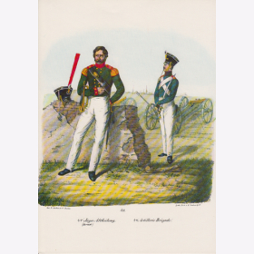Uniformtafel Gr.1/Nr.305: PREUSSEN, 1836, 4. J&auml;ger-Abteilung (Hornist)