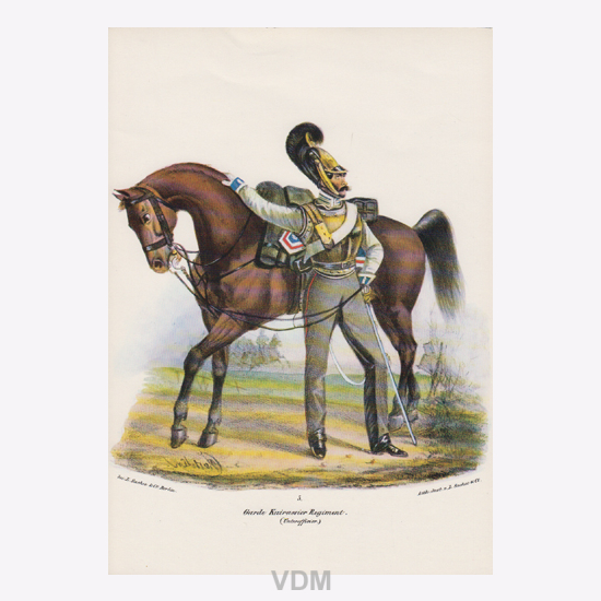1830 Garde-Kürassier-Regiment PREUSSEN Uniformtafel Gr.1/Nr.312