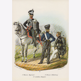 Uniformtafel Gr.1/Nr.314: PREUSSEN, 1830, 1. Husaren-Regiment (genannt Leib-Husaren Regiment)