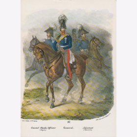 Uniformtafel Gr.1/Nr.318: PREUSSEN, 1830, General, Generalstabs-Offizier (Major)
