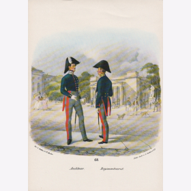 Uniformtafel Gr.1/Nr.319: PREUSSEN, 1830, Auditeur und Regimentsarzt