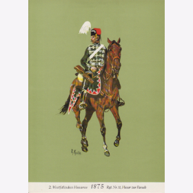 Uniformtafel Gr.1/Nr.375: PREUSSEN, 1875. 2. Westf&auml;lisches Husaren-Regiment Nr.11