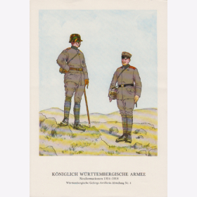 Uniformtafel Gr.1/Nr.385: W&Uuml;RTTEMBERG. 1914-1918 Neuformationen W&uuml;rttembergische Gebirgs-Artillerie-Abteilung Nr.4