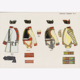 Uniformtafel Gr.1/Nr.148: PREUSSEN, 1753 - 1786, Armee Friedrichs des Gro&szlig;en