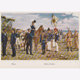 Uniformtafel Gr.1/Nr.508: 1905. Die Kaiserliche Marine Teil 2: Marine und Marine-Infanterie  