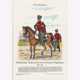 Uniformtafel Gr.4/Nr.8: PREUSSEN 1813-1815. Schlesisches National-Kavallerie-(Husaren-)Regiment