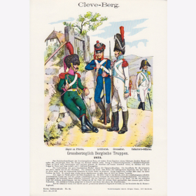 Uniformtafel Gr.4/Nr.15:  PREUSSEN 1812. Grossherzoglich Bergische Truppen