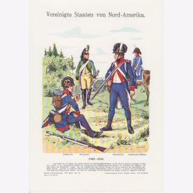Uniformtafel Gr.4/Nr.21: VEREINIGTE STAATEN VON NORD-AMERIKA 1802-1810  Artillerie