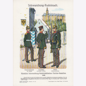 Uniformtafel Gr.4/Nr.29: SCHWARZBURG-RUDOLSTADT 1866. F&uuml;rstlich Schwarzburg-Rudolst&auml;dtisches F&uuml;silier-Bataillon