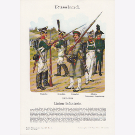 Uniformtafel Gr.4/Nr.36: RUSSLAND 1812-1815 Linien-Infranterie